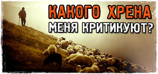 Какого хрена они меня критикуют?